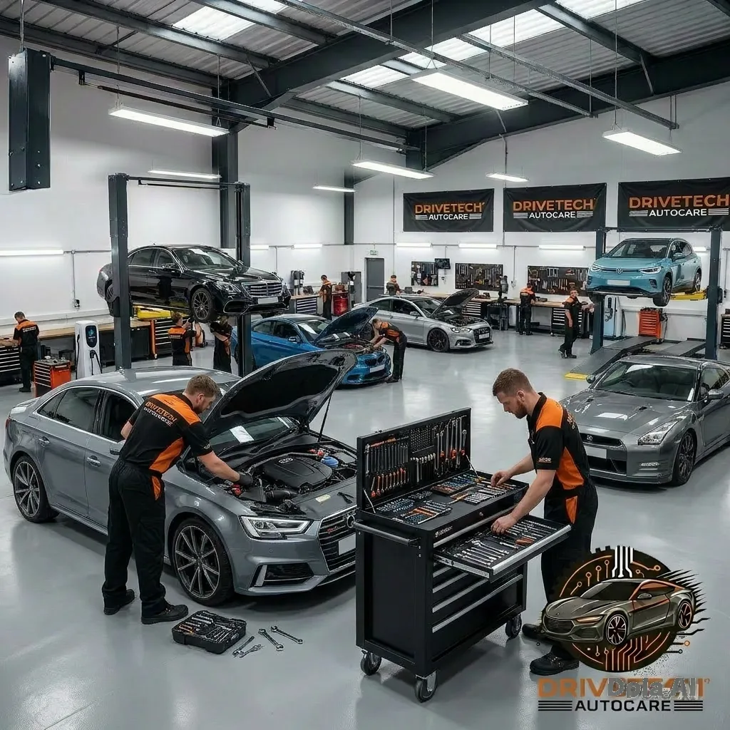 Battery and electrical testing equipment in the DriveTech workshop
